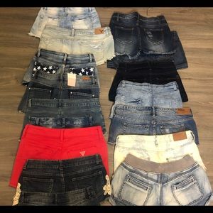 16 PAIRS JEAN SHORTS RESELLER LOT